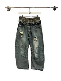 AELFRIC EDEN: BAGGY BARREL DOUBLE WAIST JEANS
