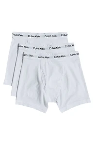 CALVIN KLEIN UNDERWEAR: WHITE BOXER BRIEF 3 PACK