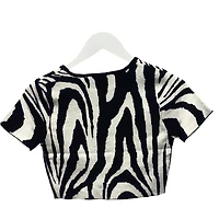 8586: ZEBRA PRINT CROP TOP