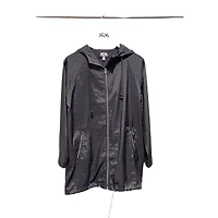 8586: OVERSIZED ZIP UP WINDBREAKER WITH DRAWSTRING