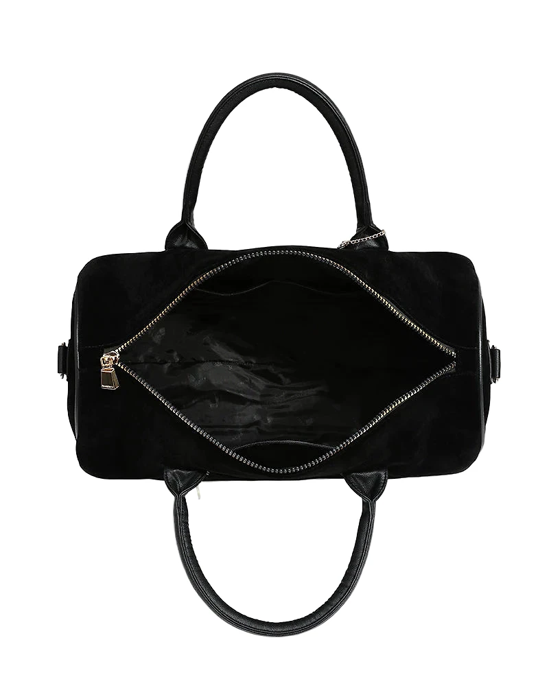 TOTE & CARRY: BLACK VELVET DUFFEL