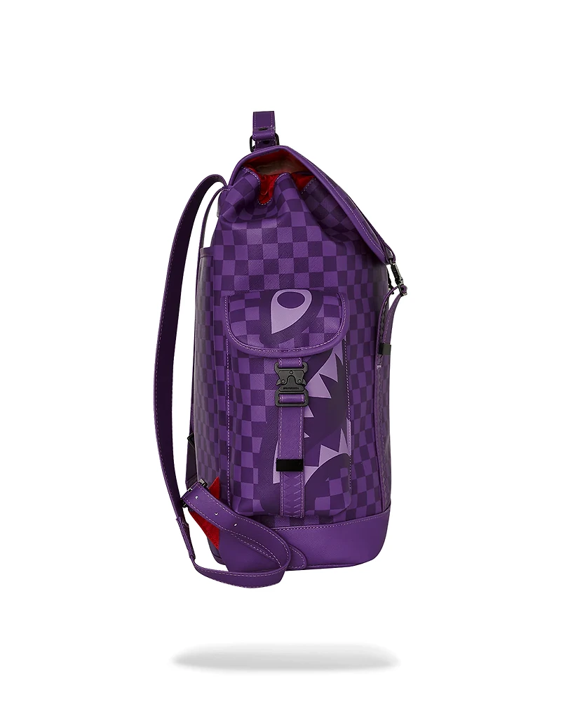SPRAYGROUND: ALL SYSTEMS GO PURPLE SHARKS IN PARIS MONTE CARLO BACKPACK