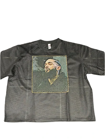 ANGEL GENTLE: NIPSEY JERSEY MESH TOP