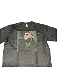 ANGEL GENTLE: NIPSEY JERSEY MESH TOP
