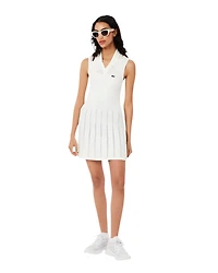 Lacoste white V-neck tennis dress
