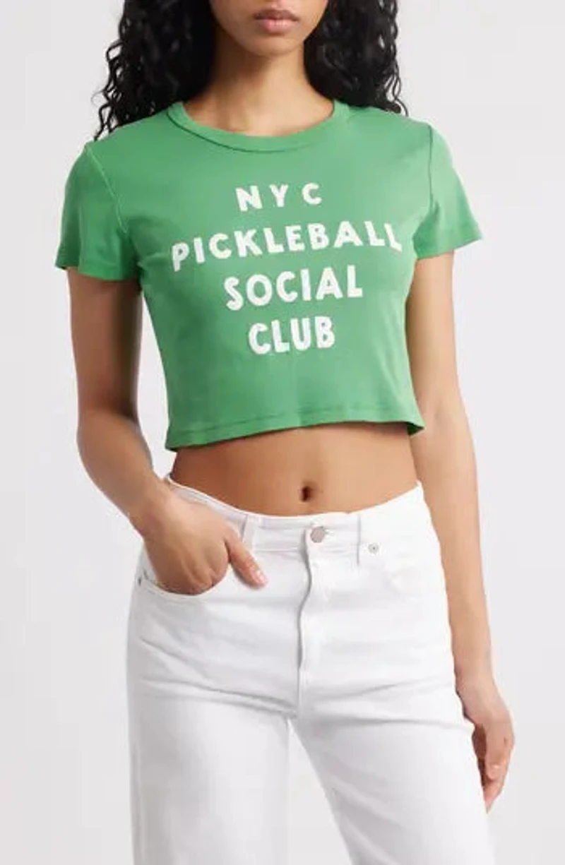 JUNK FOOD CLOTHING: NYC PICKLEBALL CROP TOP