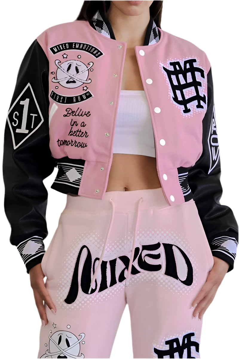 FIRST ROW: MIXED EMOTIONS VARSITY JACKET