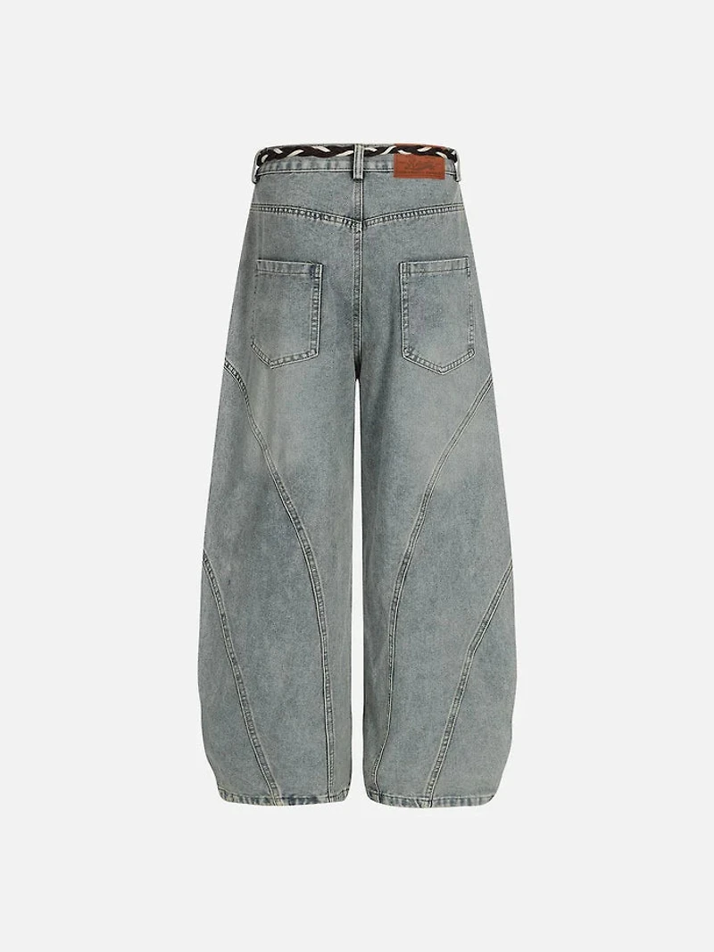 AELFRIC EDEN: ROPE WASHED BAGGY JEANS