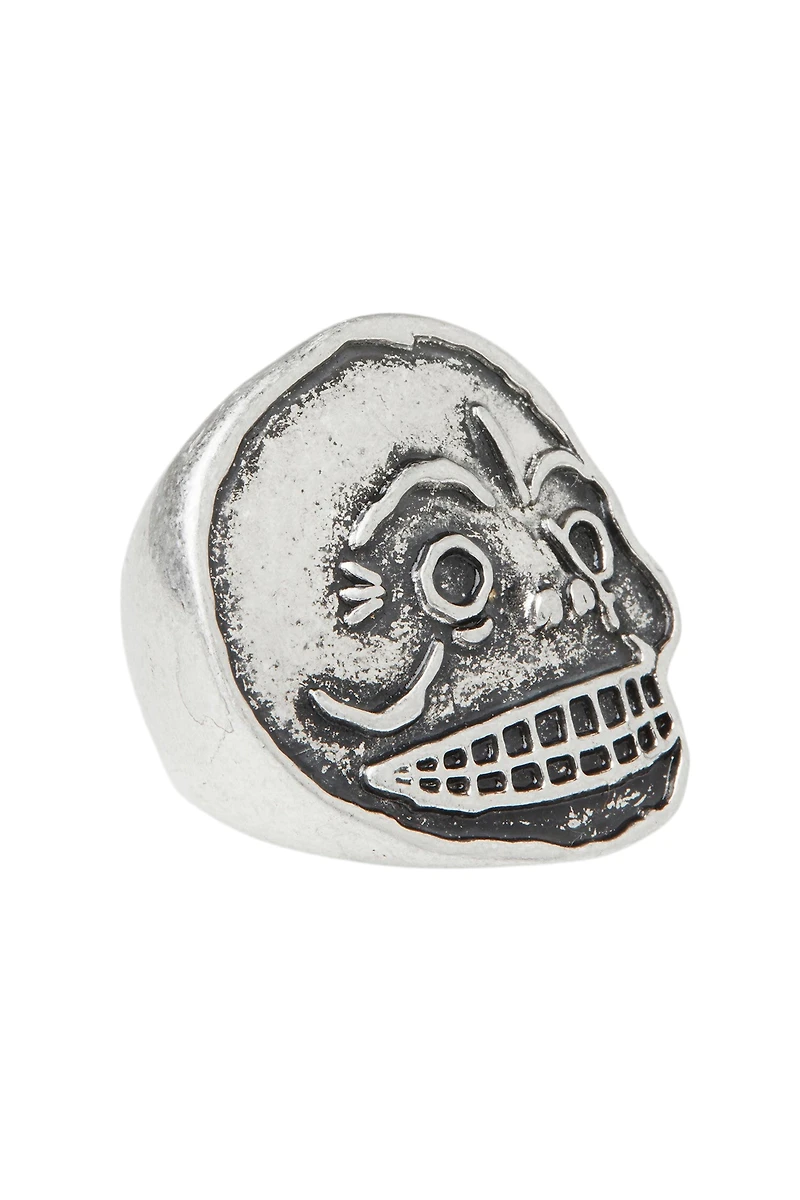 CHEAP MONDAY: MAD SKULL SILVER RING