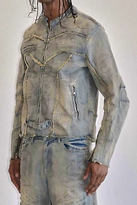 FIRST ROW: MOTOR RACING Y2K DENIM JACKET