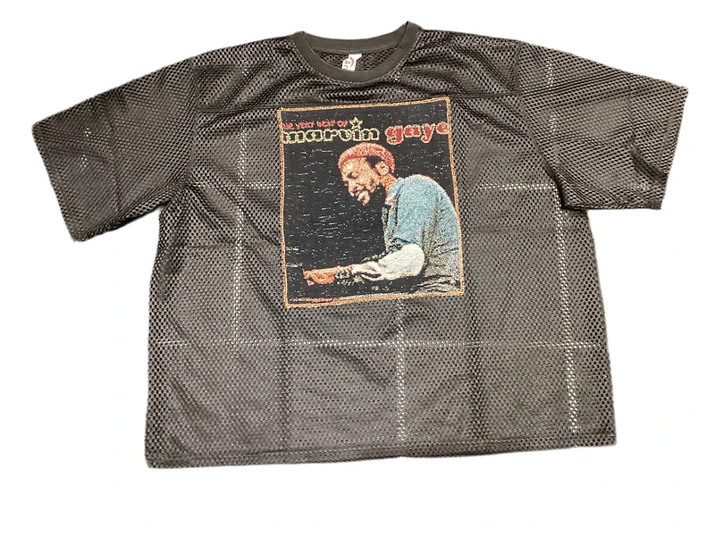 Angel gentle:Marvin Gaye mesh tapestry shirt