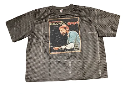 Angel gentle:Marvin Gaye mesh tapestry shirt