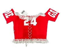8586: GAME DAY OFF SHOULDER TOP