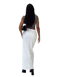 LIONESS: BARBIE SPLIT MIDI DENIM SKIRT