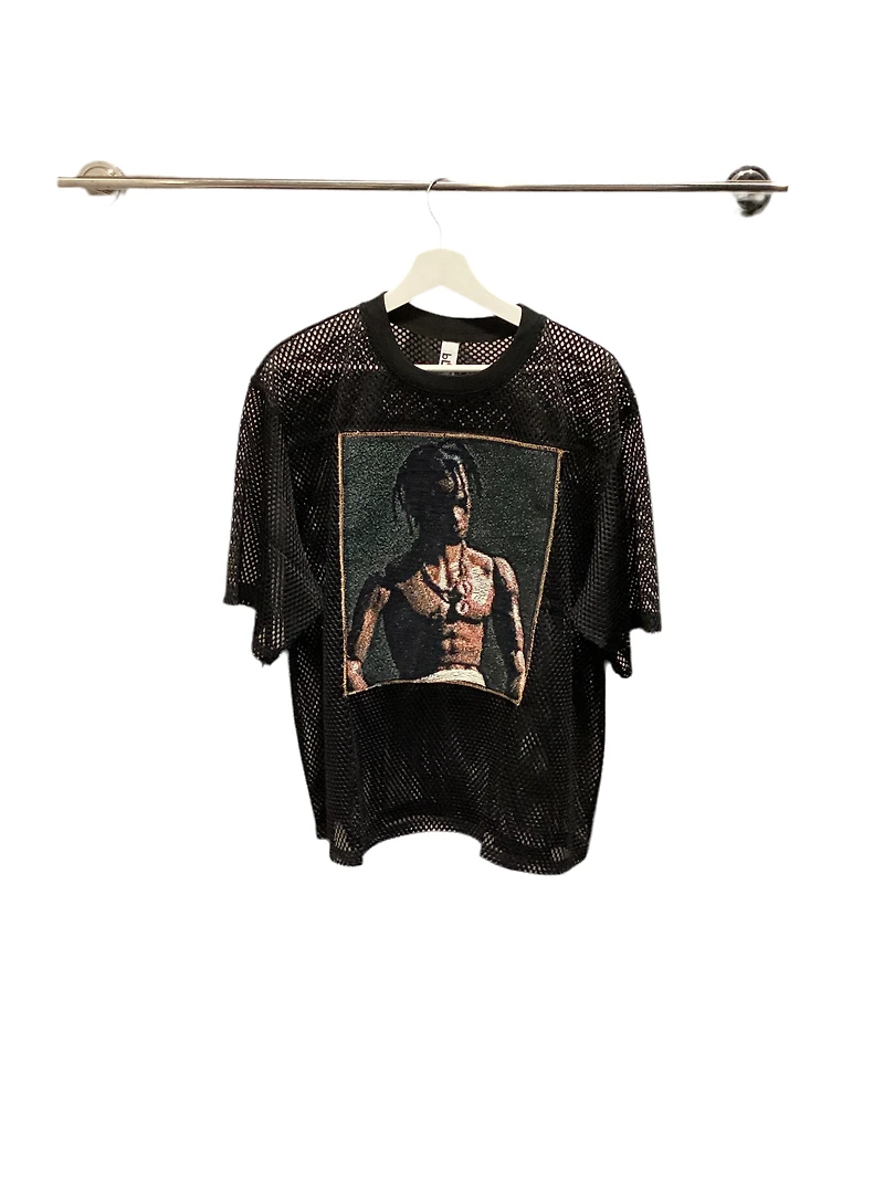 ANGEL GENTLE: TAPESTRY TRAVIS SCOTT MESH TOP