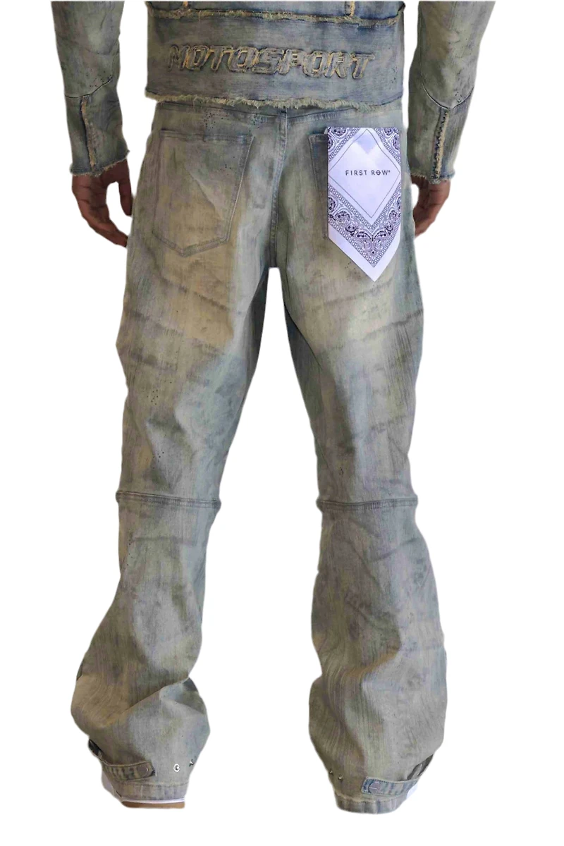 FIRST ROW: MOTOR RACING Y2K DENIM PANTS