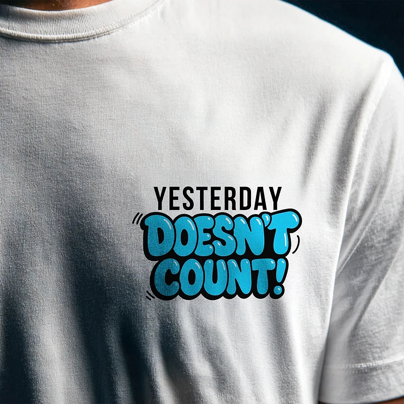 UMBRELLA BY J FRENCH: YESTERDAY DOESNT COUNT CREW TEE