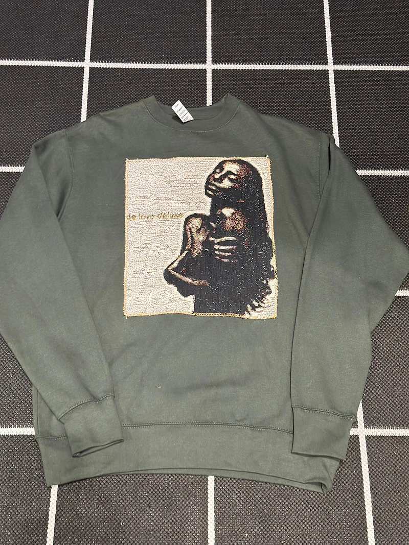 ANGEL GENTLE: TAPESTRY SWEATER- OLIVE