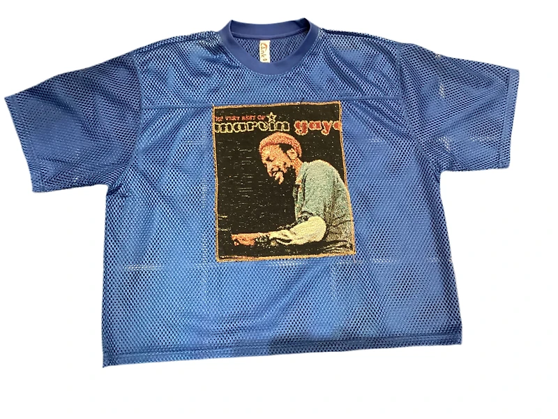 Angel gentle:Marvin Gaye mesh tapestry shirt