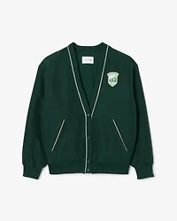 LACOSTE: OVERSIZED PADDED NYLON CARDIGAN