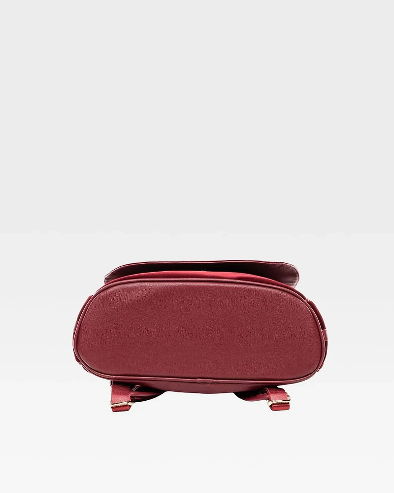 TOTE & CARRY: VELVET BURGUNDY BACKPACK