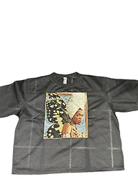 ANGEL GENTLE: BADU JERSEY MESH TAPESTRY TOP