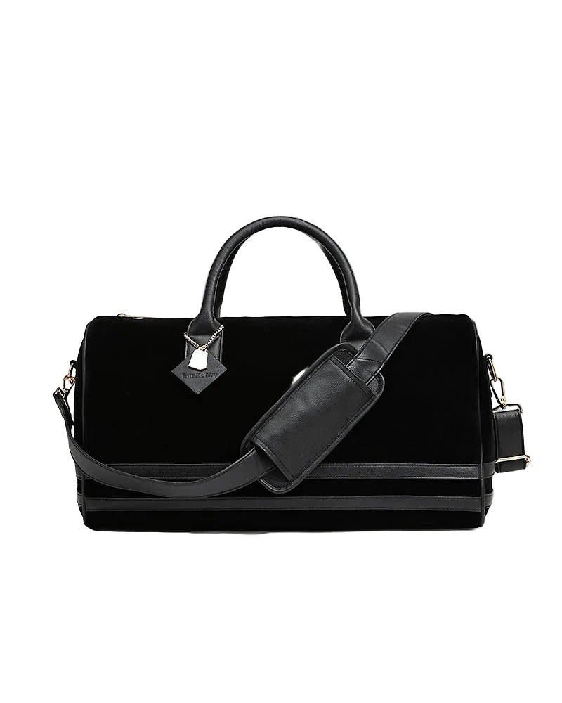 TOTE & CARRY: BLACK VELVET DUFFEL