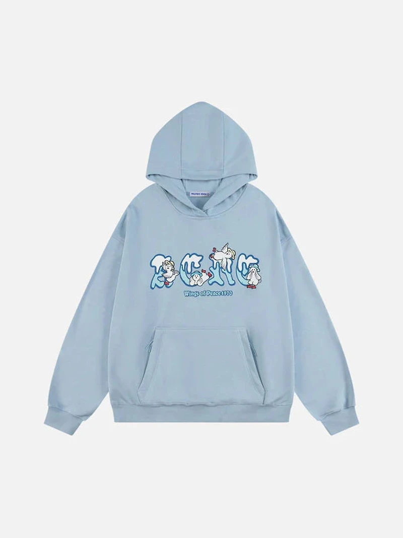 AELFRIC EDEN: PEACE BOXY PULLOVER HOODIE