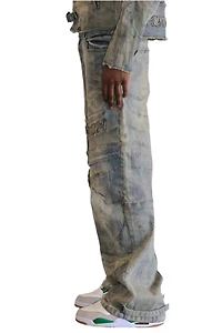 FIRST ROW: MOTOR RACING Y2K DENIM PANTS