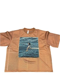 ANGEL GENTLE: SZA JERSEY MESH TAPESTRY TOP