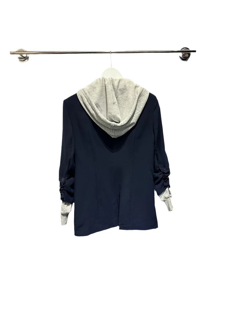 8586: LAYERED HOODIE BLAZER