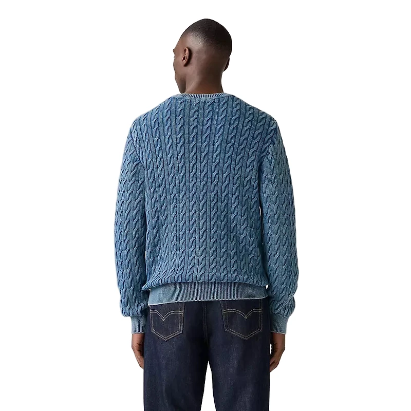 LEVIS: TRUE INDIGO DYE PRESIDIO CABLEKNIT SWEATER