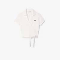 LACOSTE: MINI PIQÚE WRAP POLO TOP