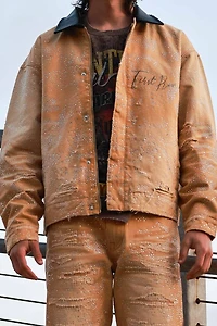 FIRST ROW: ALLOVER RHINE STONE WORKWEAR JACKET