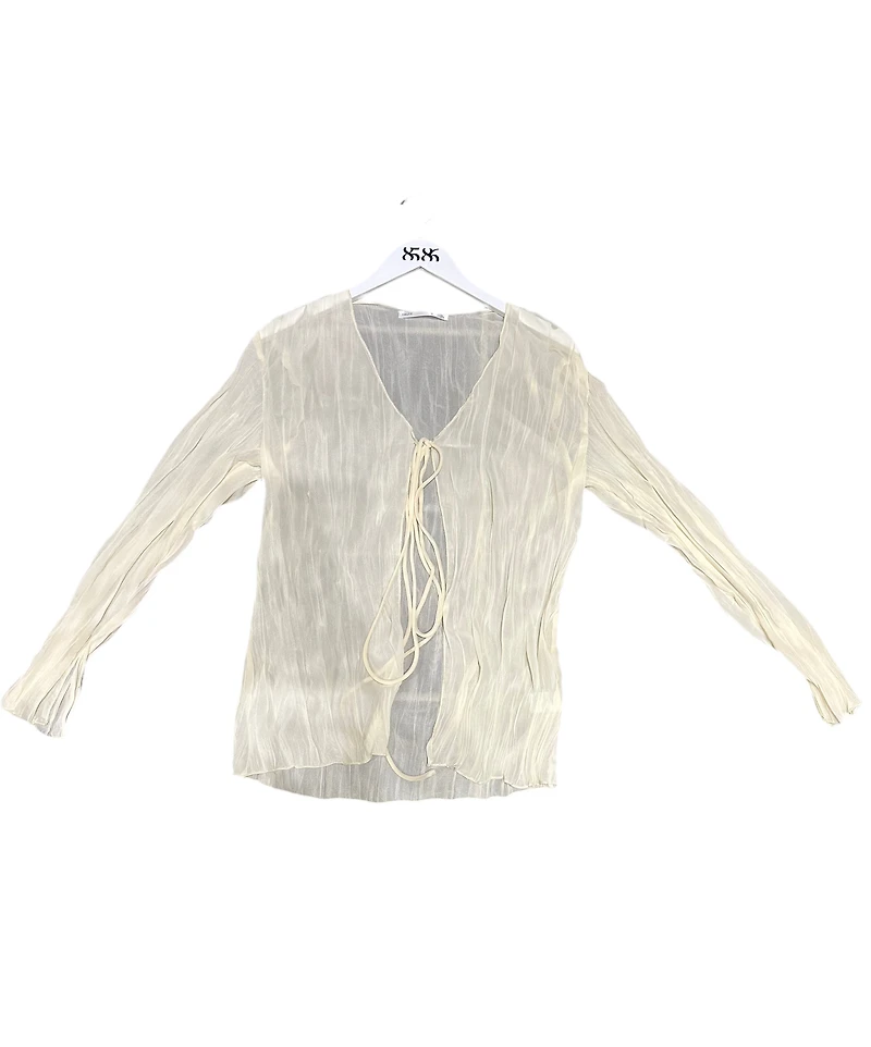 8586: THE SHEER CREAM TOP