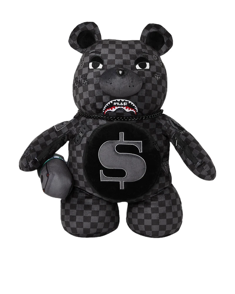 SPRAYGROUND: 'WHAT THE BEEP' SHARK MONEYBEAR TEDDYBEAR BACKPACK