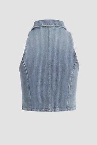 HUDSON: RAILROAD STRIPE VEST