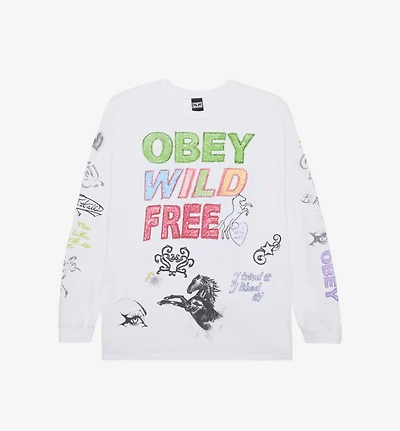 OBEY:WILD FREE LS VINTAGE SHIRT