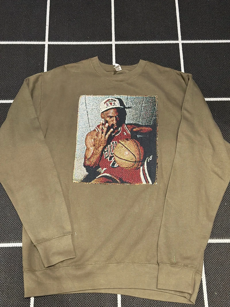 ANGEL GENTLE: TAPESTRY SWEATER- OLIVE