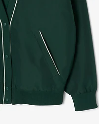LACOSTE: OVERSIZED PADDED NYLON CARDIGAN