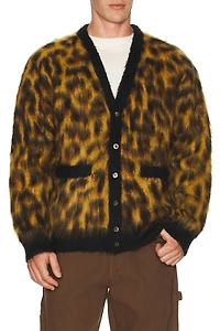 OBEY: PATRON CARDIGAN LEOPARD