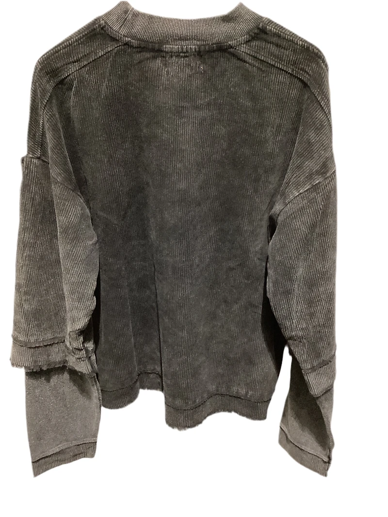 KNOTWTR: CORDUROY LONG SLEEVE TOP