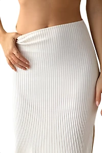 JOAH BROWN: SIDE SLIT MIDI SKIRT