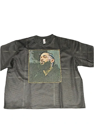 ANGEL GENTLE: NIPSEY JERSEY MESH TOP