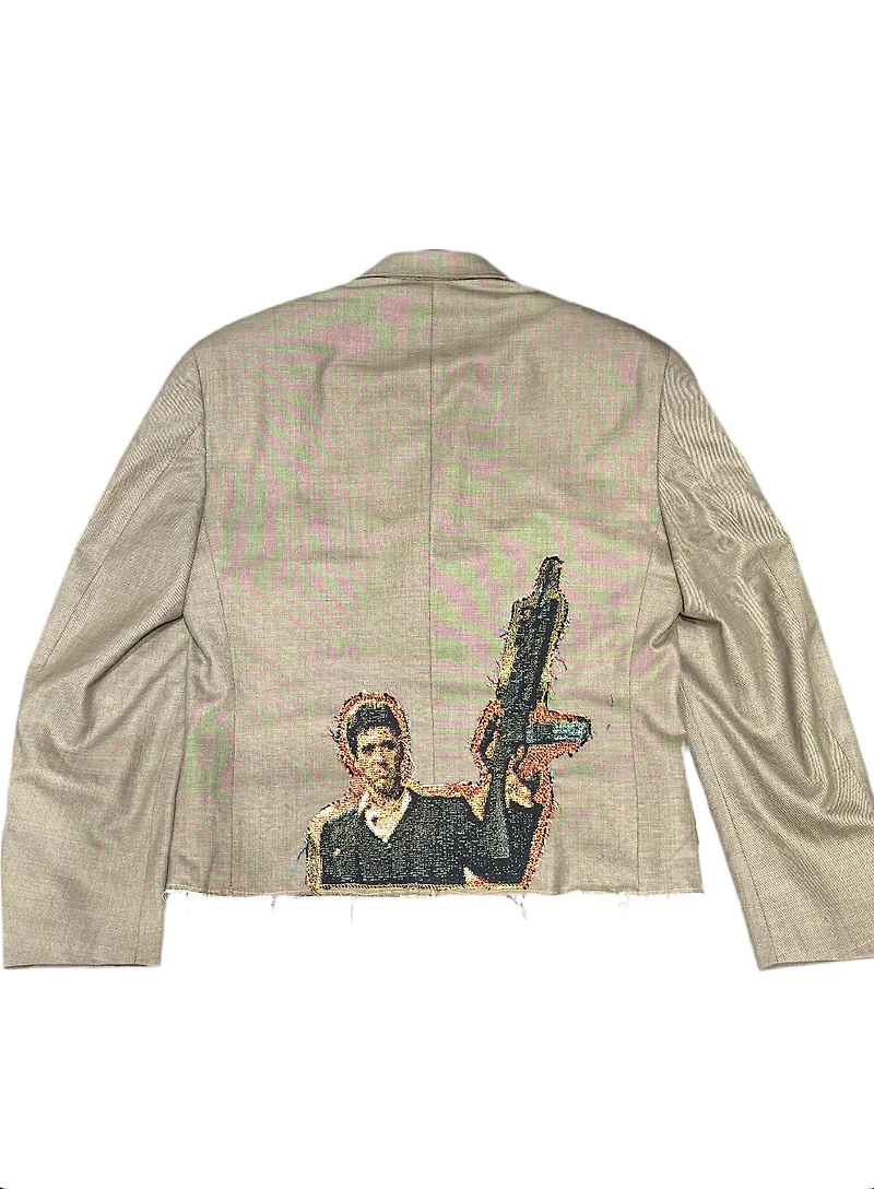 ANGEL GENTLE: UPCLYCLED CROPPED BLAZER