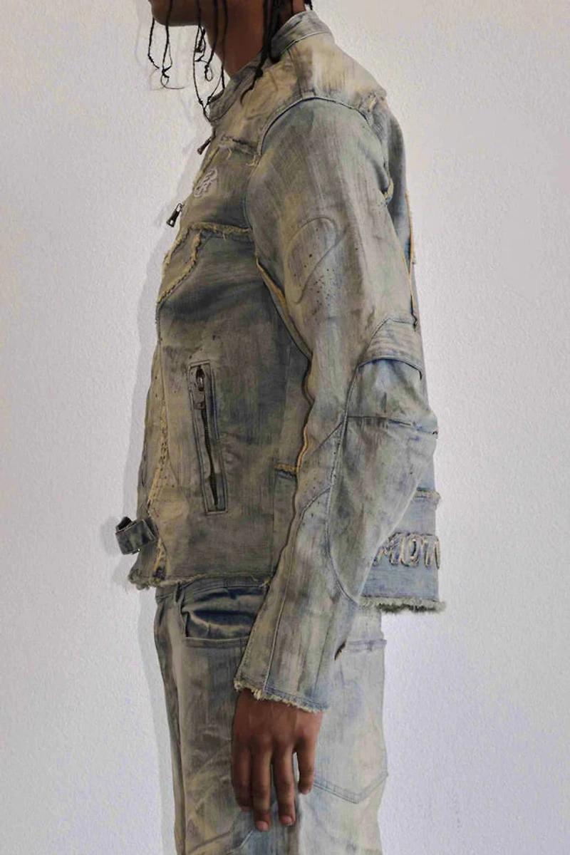 FIRST ROW: MOTOR RACING Y2K DENIM JACKET