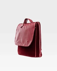 TOTE & CARRY: VELVET BURGUNDY BACKPACK
