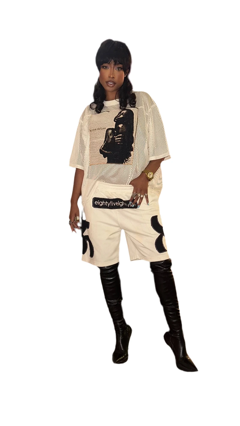 8586: LOGO JERSEY SHORTS