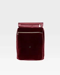TOTE & CARRY: VELVET BURGUNDY BACKPACK