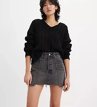 LEVIS: Recrafted Icon Raw Hem Denim Miniskirt